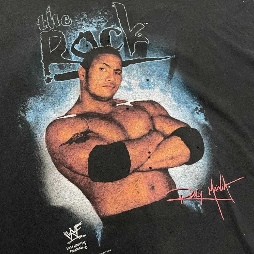 Vintage 1999 Wwf The Rock “ Rocky Maivia T-Shirt - image 2