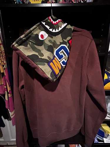 Bape BAPE Shark Full Zip Hoodie (Burgundy)