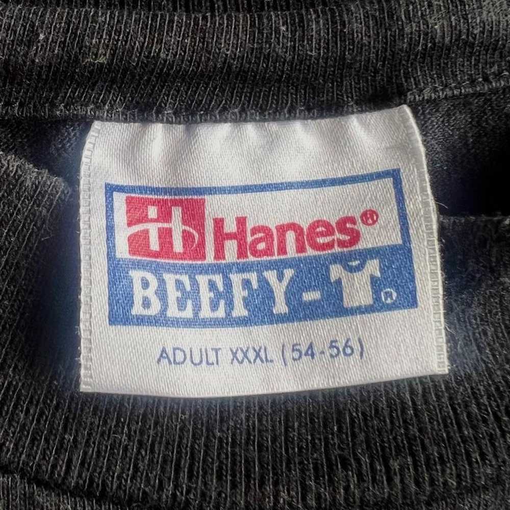 Vintage Hanes t-shirt, black, plain, retro, 90s, … - image 5