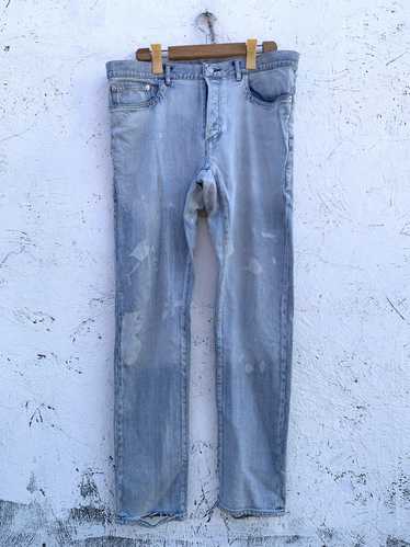 Dior Kenny Scharf Distressed Slim Fit Jeans