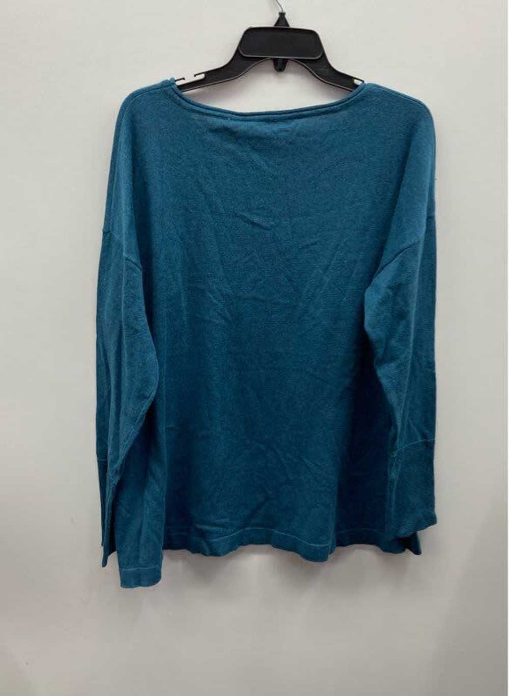 Soft Surroundings Women Teal Heather Long Sleeve … - image 2