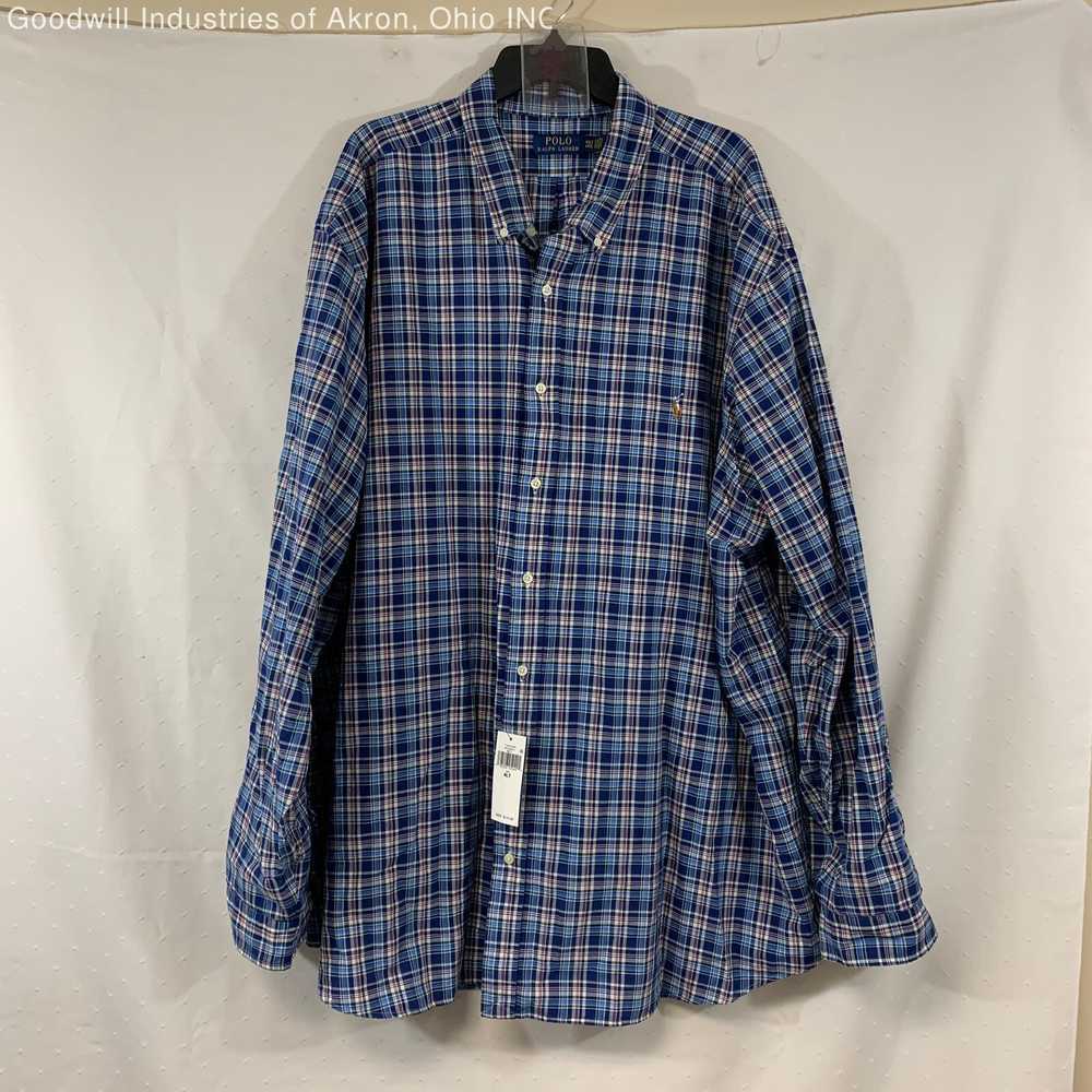 NWT POLO Ralph Lauren Blue Plaid Men's Button-Dow… - image 1