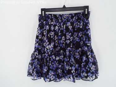 Kate Spade Women's Chiffon Skirt Black/Purple Flo… - image 1