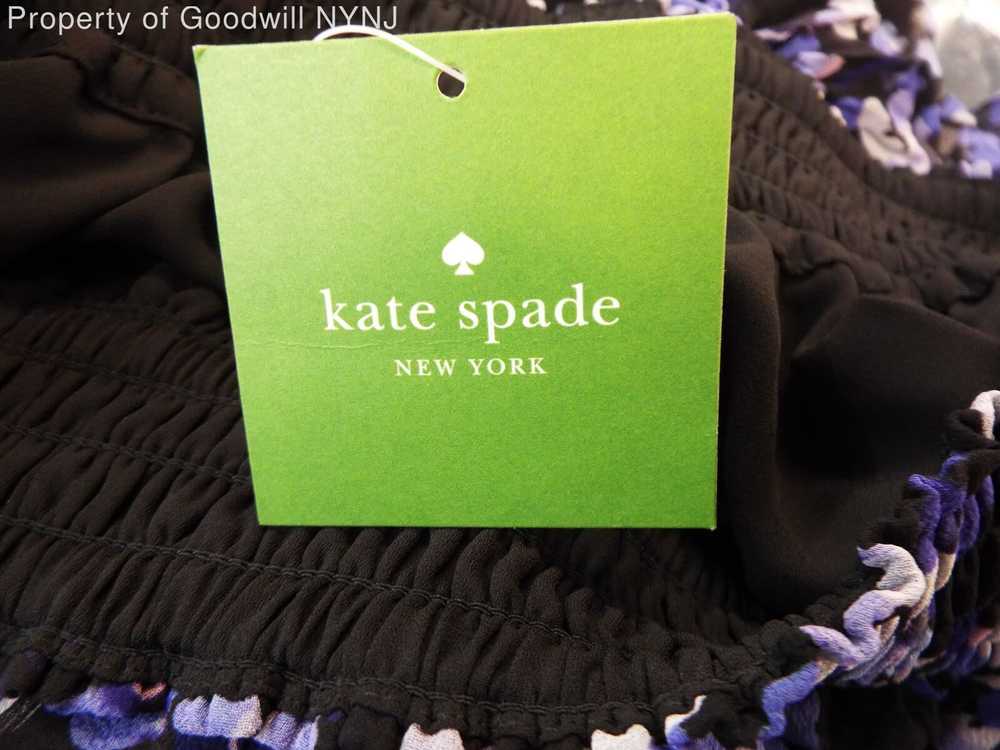 Kate Spade Women's Chiffon Skirt Black/Purple Flo… - image 4