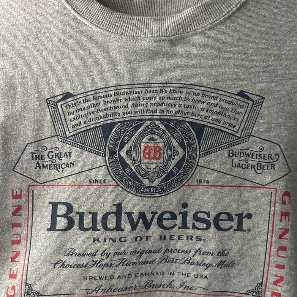 Budweiser crewneck hoodie - image 1