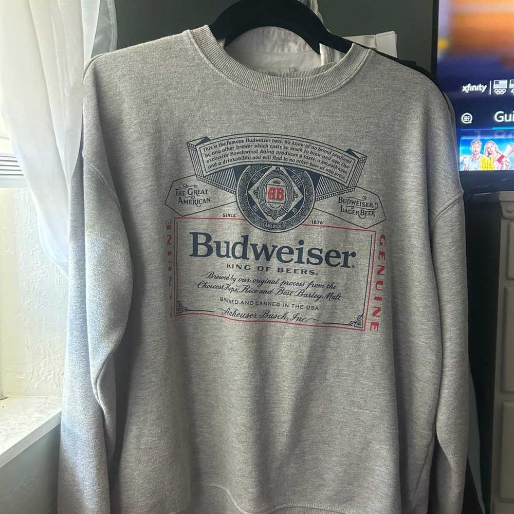 Budweiser crewneck hoodie - image 3