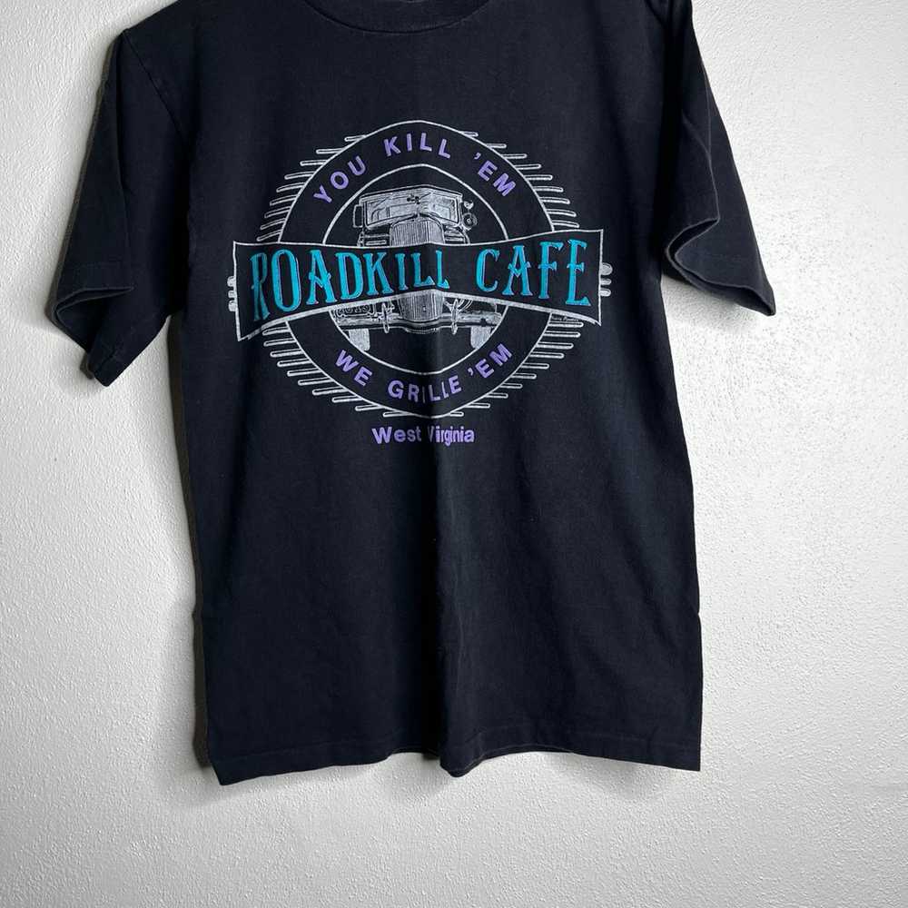 Vintage roadkill cafe short sleeve t shirt men’s … - image 1