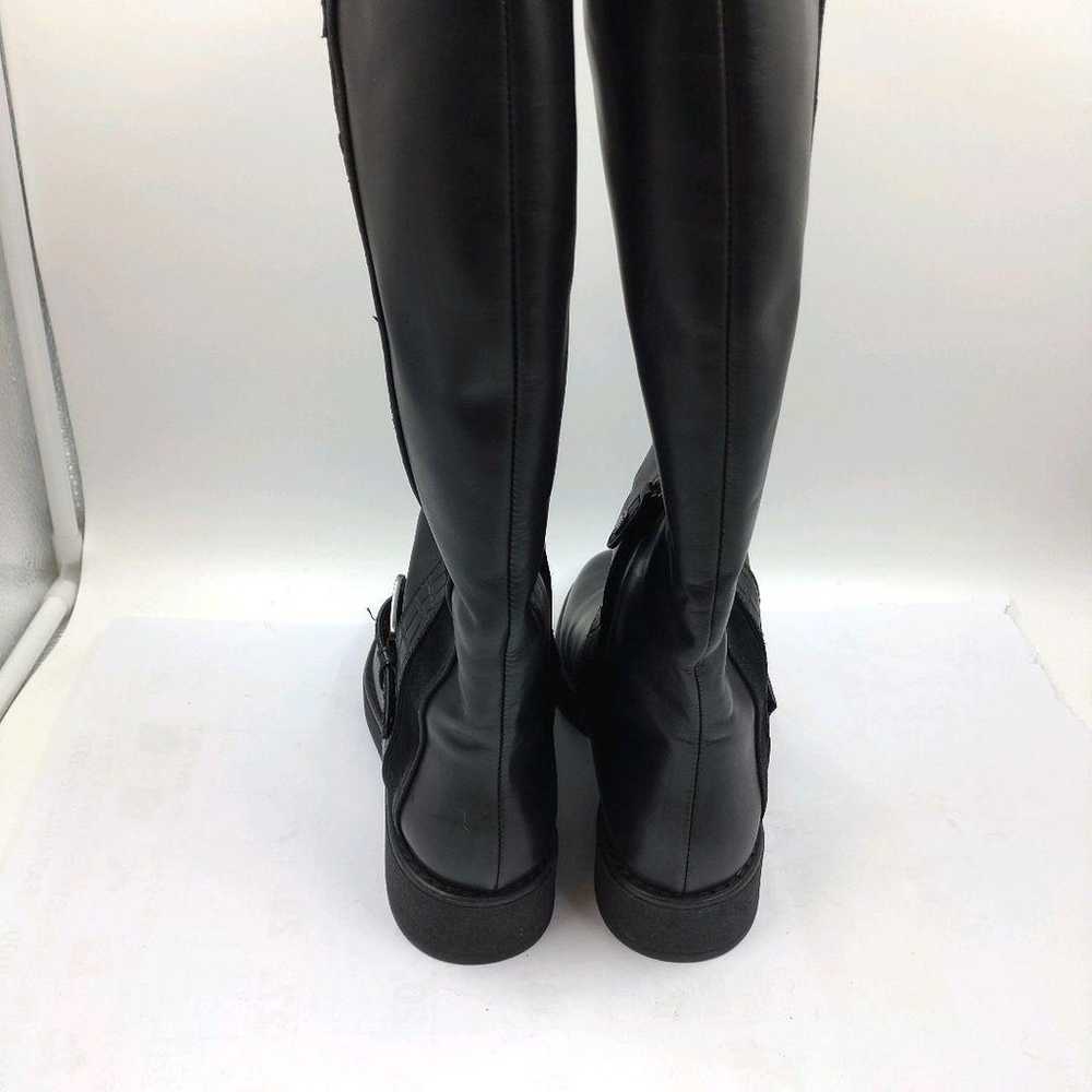 GEOX Geox Genuine Leather Long Boots Black Size 3… - image 3