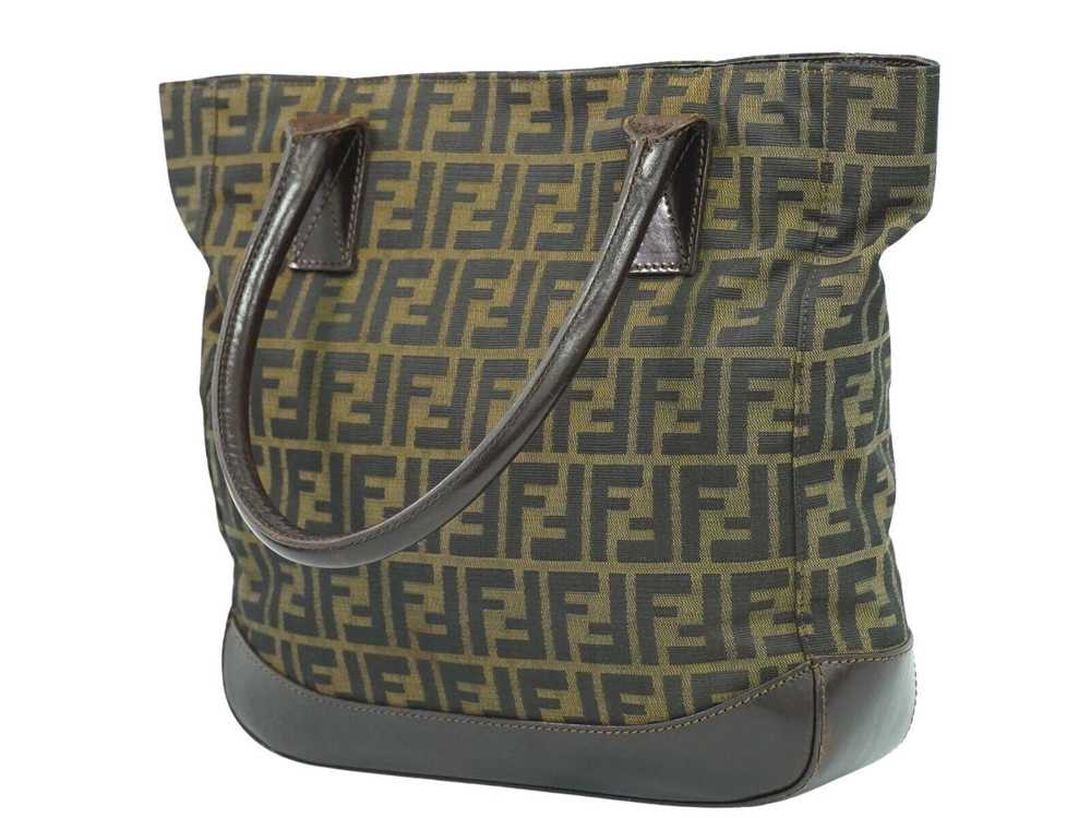 Fendi Zucca Black Canvas Handbag (Pre-Owned) - image 2