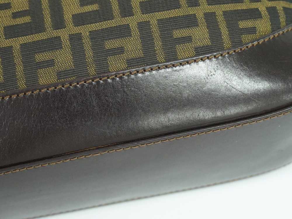 Fendi Zucca Black Canvas Handbag (Pre-Owned) - image 8