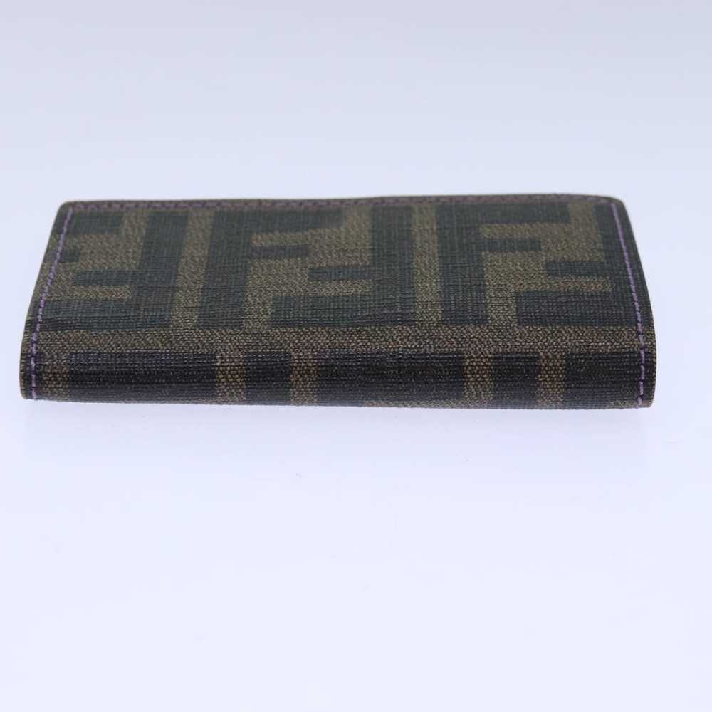 Fendi FENDI Zucca Canvas Key Case Black Brown gol… - image 6