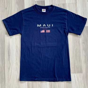 Vintage Maui Sportswear USA  Hawaii Navy Blue T-sh