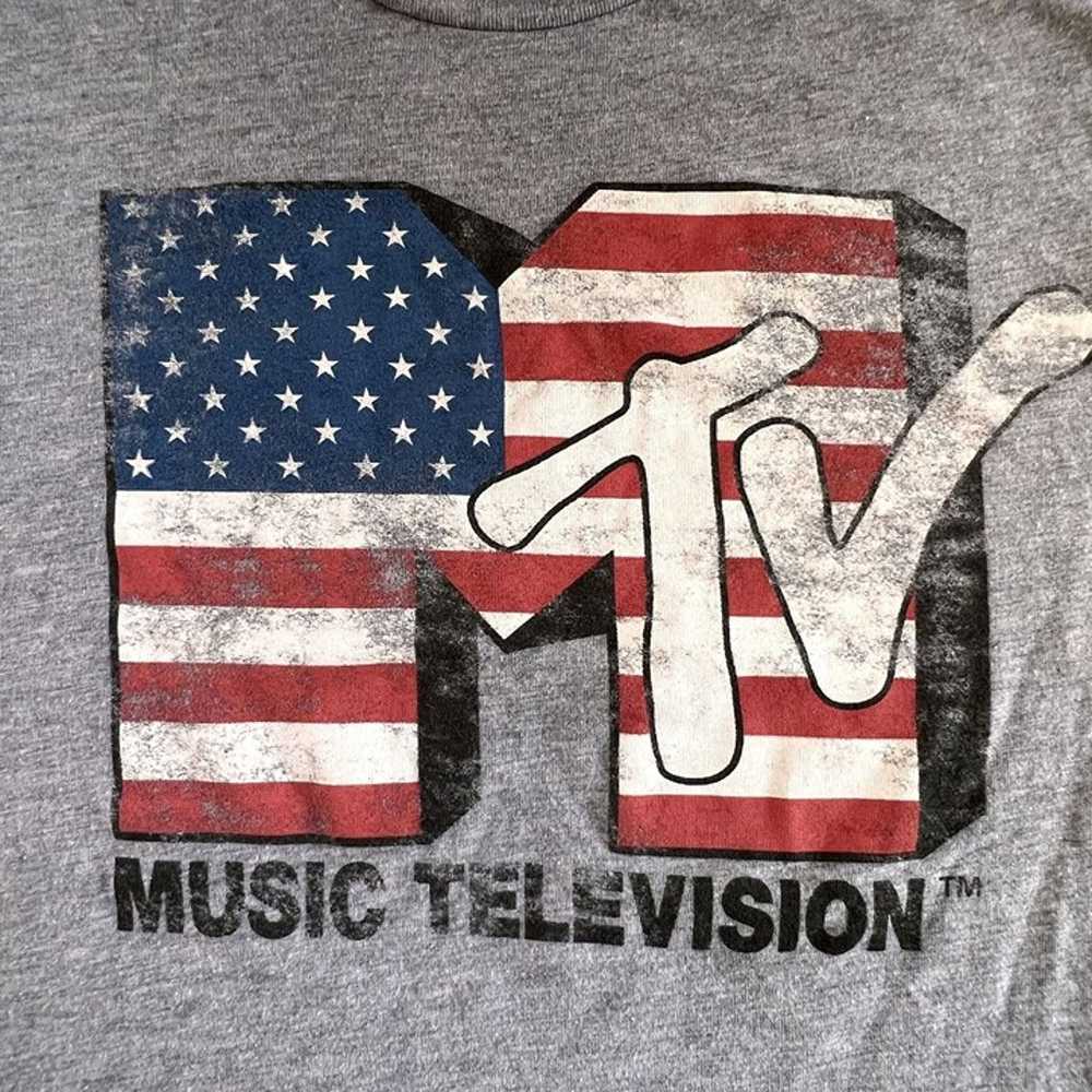 Vintage Gray MTV Music Television T-Shirt S - image 1