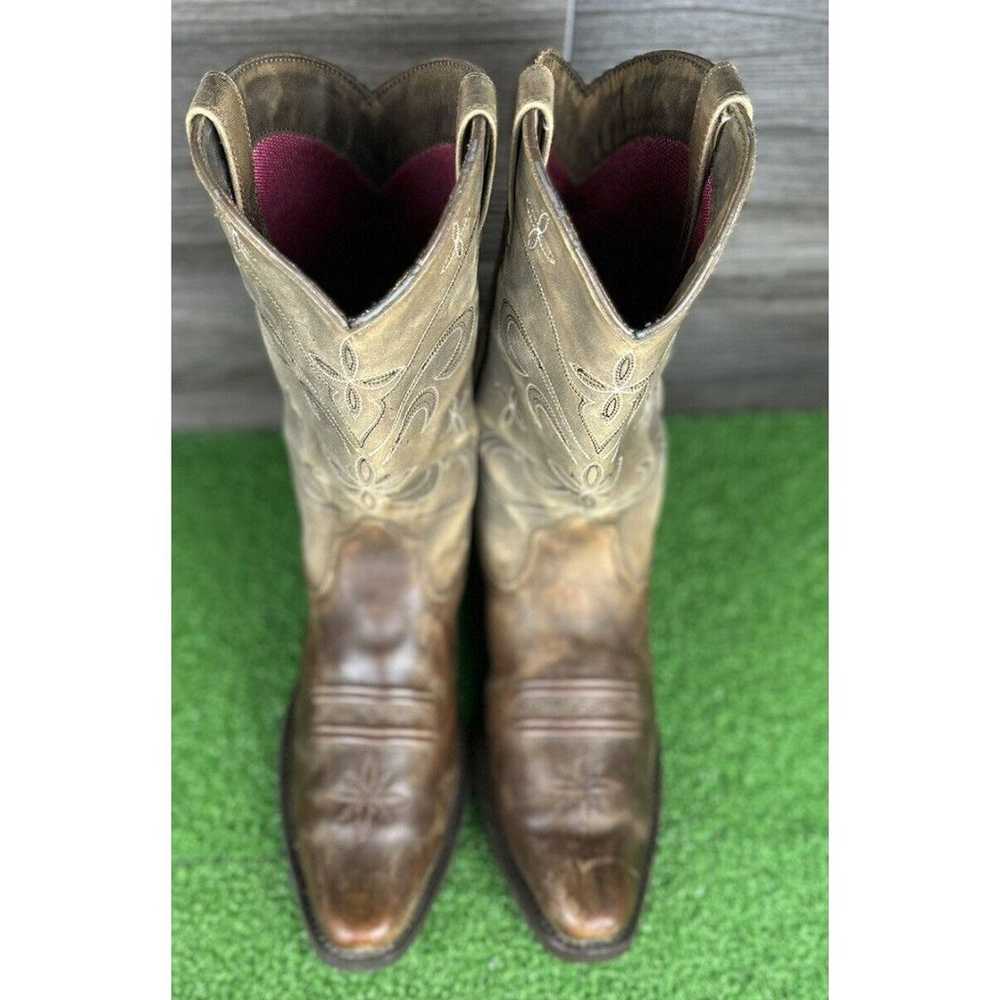 ARIAT Sage Stars Brown Leather Pull On Cowgirl We… - image 8