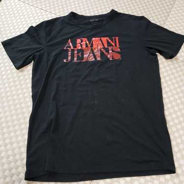 Men's brand T-shirt, black, vintage, Armani Jeans. - image 1