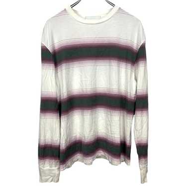 UNUSED Border Long Sleeve T-shirt Long T Tops - image 1