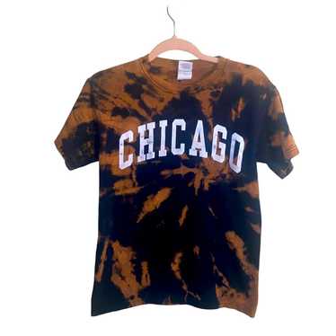 VNTG distressed Chicago bleach tie dye S - image 1