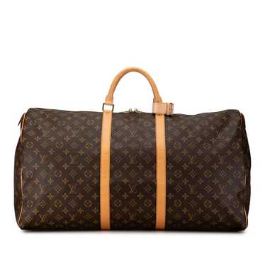 Louis Vuitton Keepall leather travel bag