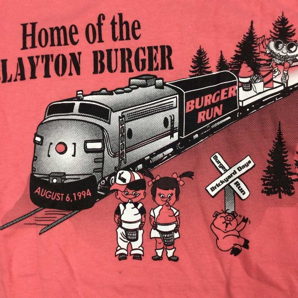 Vintage 1994 Clayton Burger single stitch tshirt - image 2