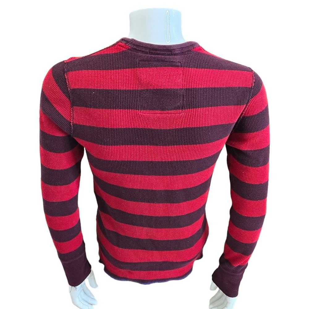 American Eagle vintage fit red and maroon striped… - image 2