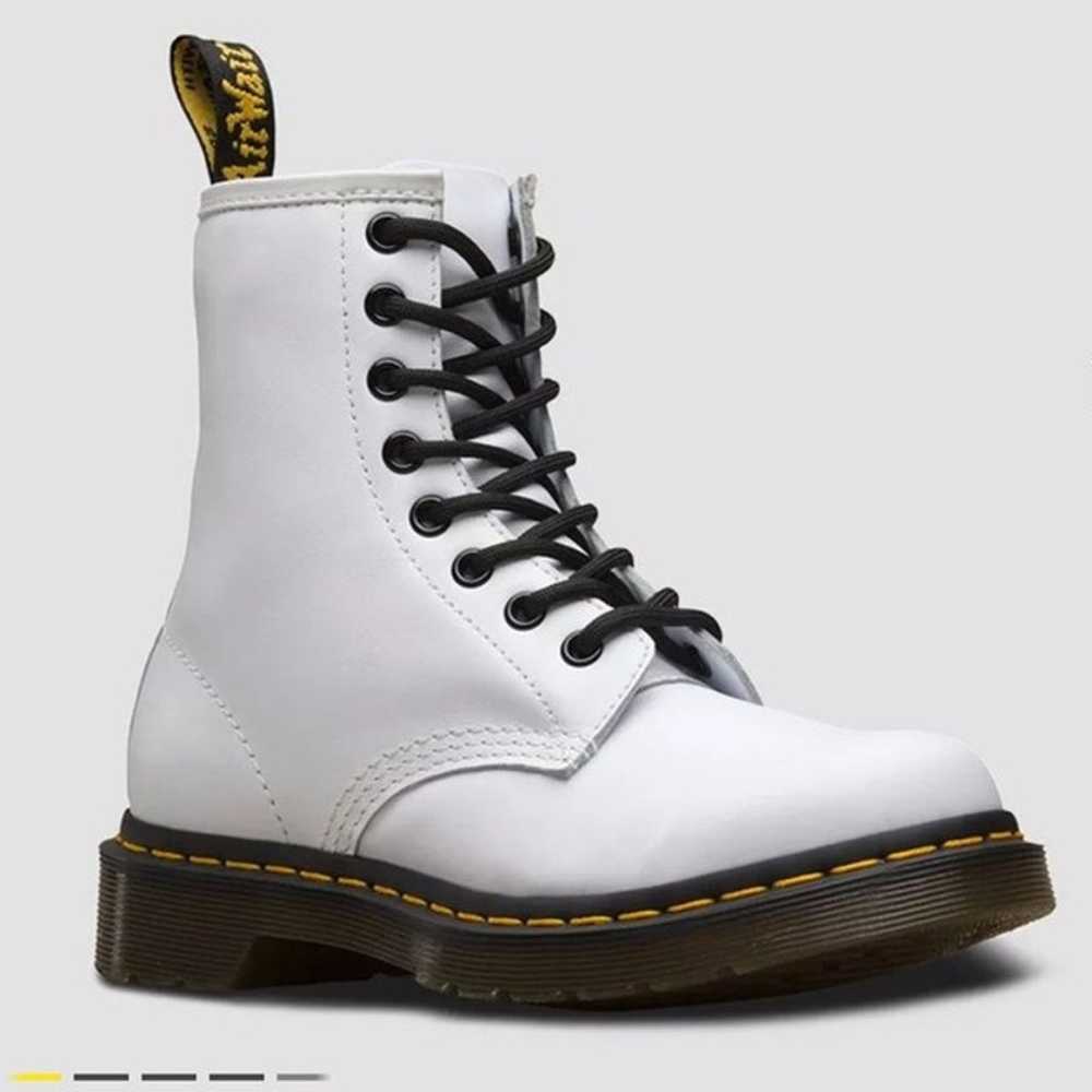 Dr. Martens 1460 Softy T white leather lace up bo… - image 1