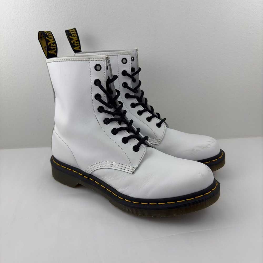 Dr. Martens 1460 Softy T white leather lace up bo… - image 2