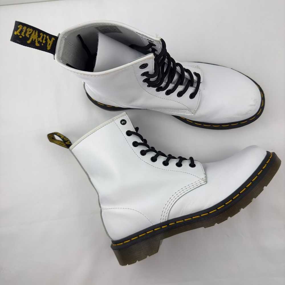 Dr. Martens 1460 Softy T white leather lace up bo… - image 6