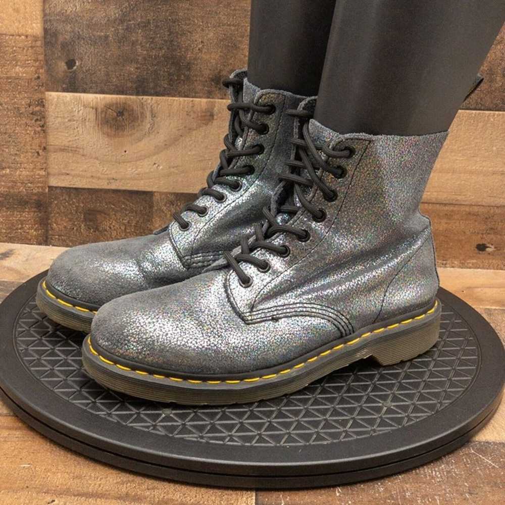 DR MARTENS PASCAL WOMENS COMBAT BOOTS IRIDESCENT … - image 1