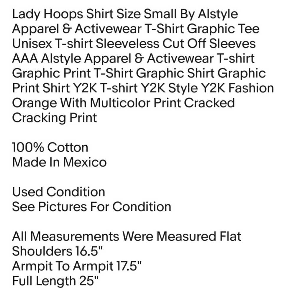 Lady Hoops Shirt Size Small By Alstyle Apparel & … - image 2