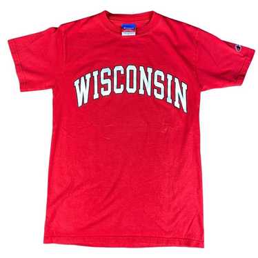 Vintage 90s Champion Wisconsin Badgers Graphic T-… - image 1