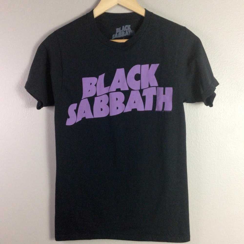 Black Sabbath Rock Band T Shirt Black Purple Small - image 1