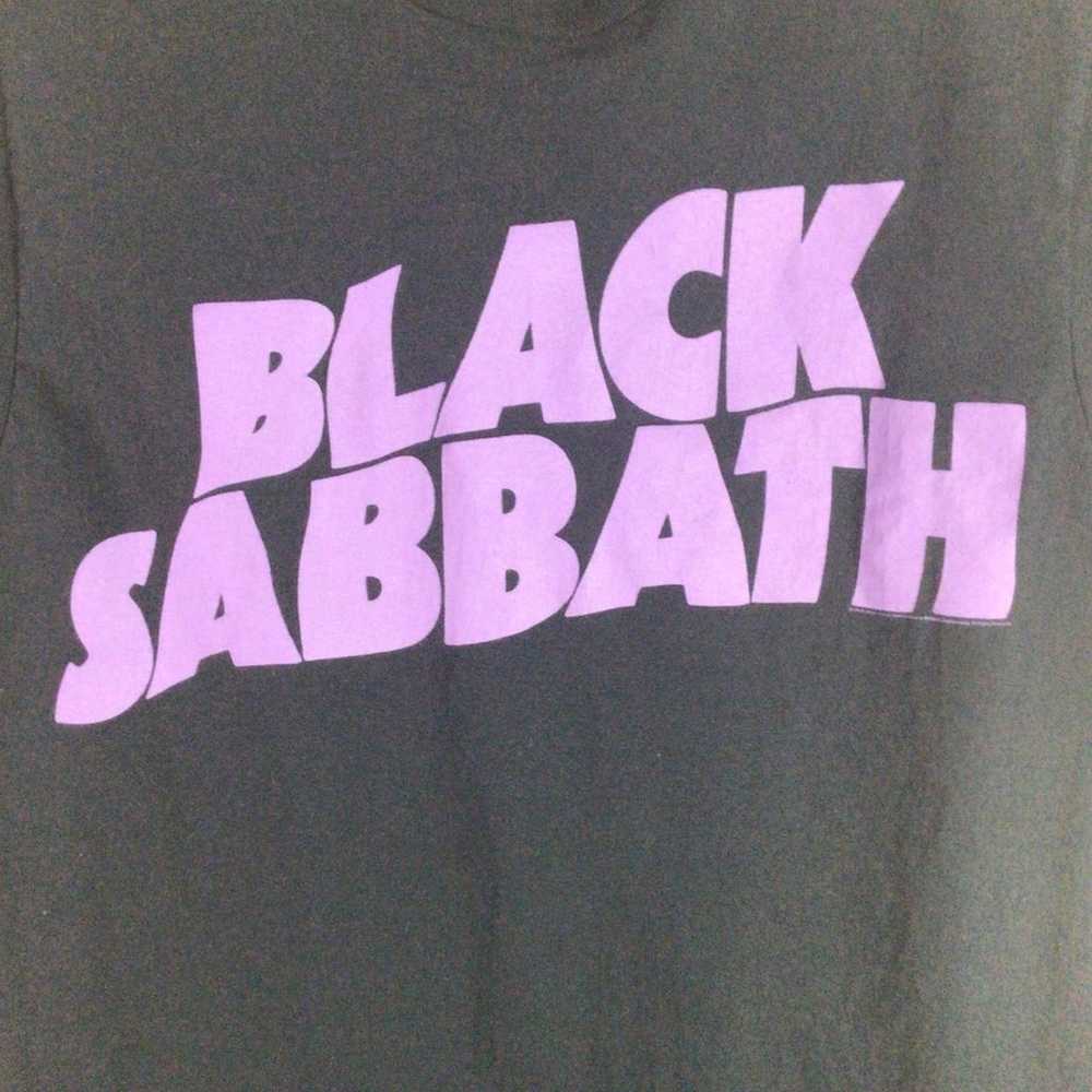 Black Sabbath Rock Band T Shirt Black Purple Small - image 2