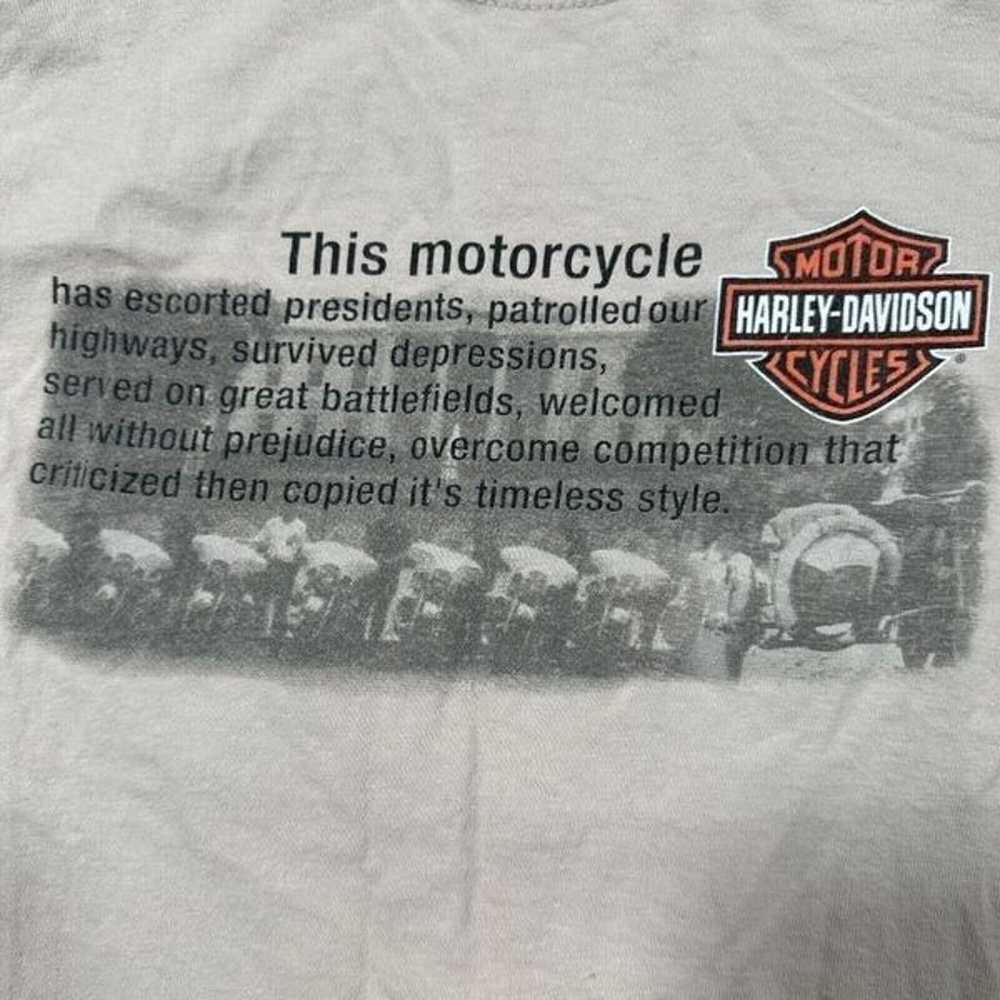 Harley Davidson Shirt Mens Small Beige Graphic Do… - image 2