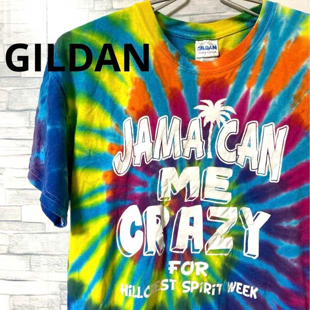 GILDAN Gildan Tie-Dye Colorful Rainbow T-shirt Vi… - image 1