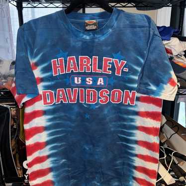 Vintage 2002 Harley Davidson Seattle Tie Dye Shirt