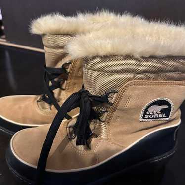 SOREL Beige Shearling Boots with Fur - image 1