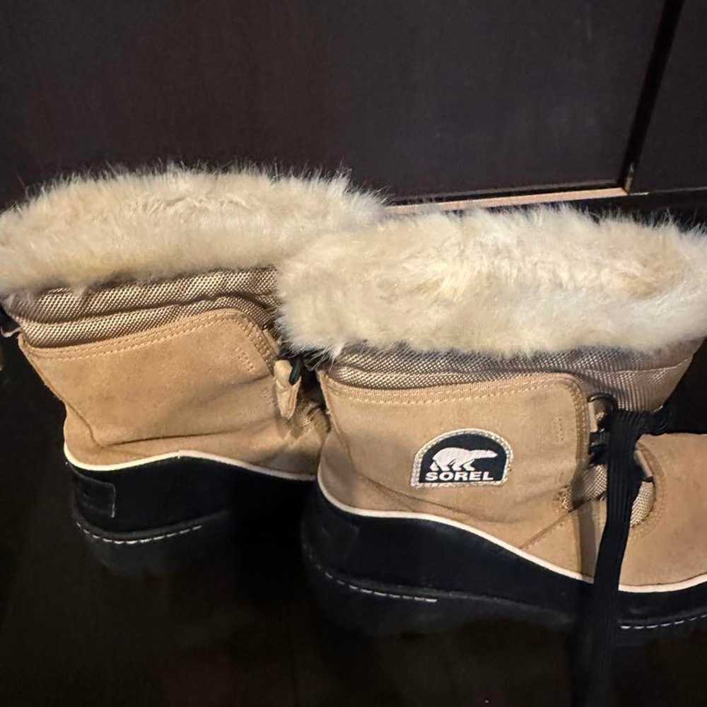 SOREL Beige Shearling Boots with Fur - image 4