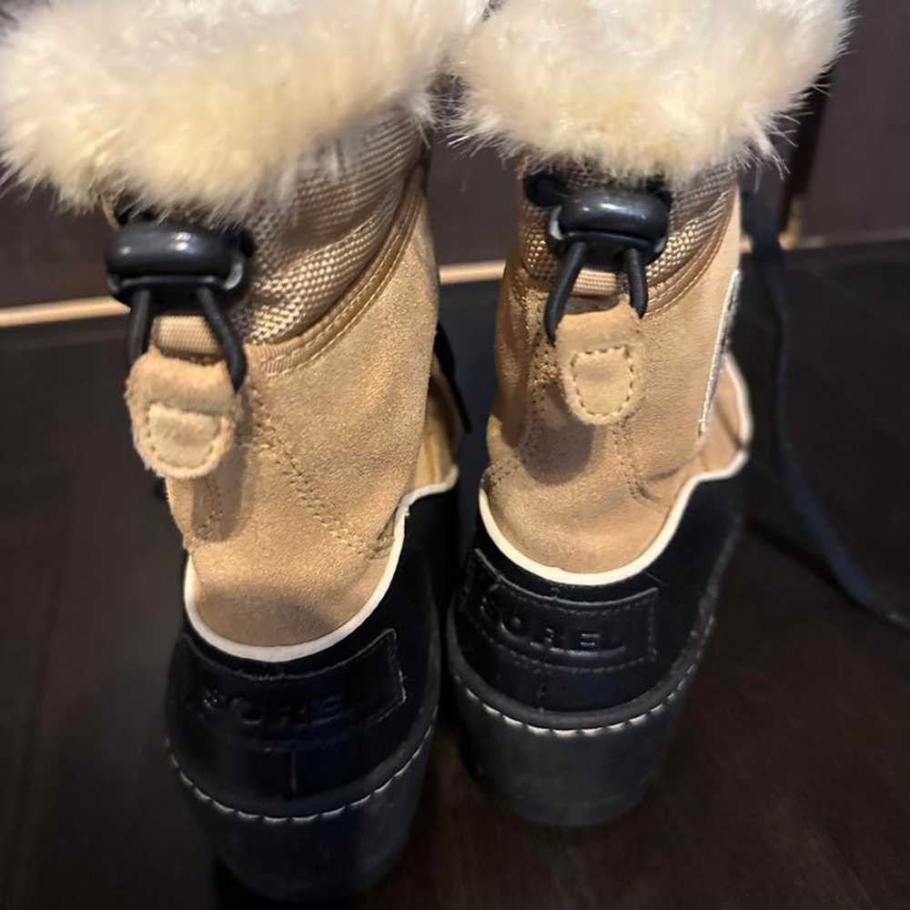 SOREL Beige Shearling Boots with Fur - image 5