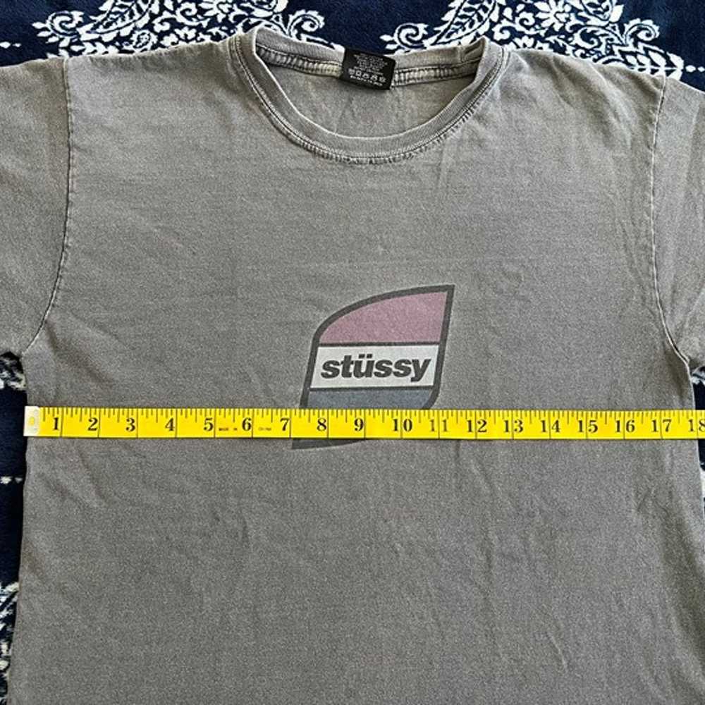 Vintage Stussy Stone Black Apricot Center Logo Te… - image 3