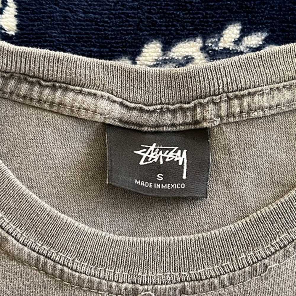 Vintage Stussy Stone Black Apricot Center Logo Te… - image 5