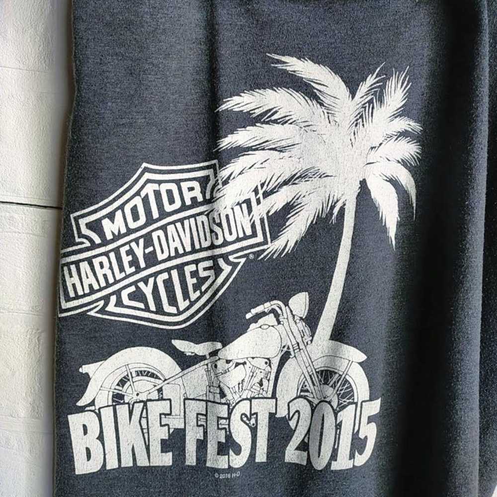 Harley-Davidson T-shirt, gray, size S, Guam, 2015… - image 5