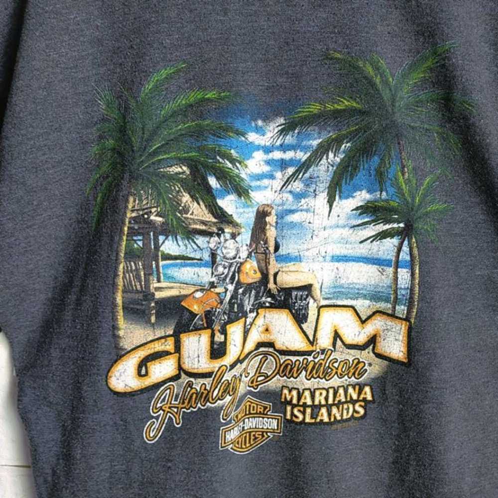 Harley-Davidson T-shirt, gray, size S, Guam, 2015… - image 6