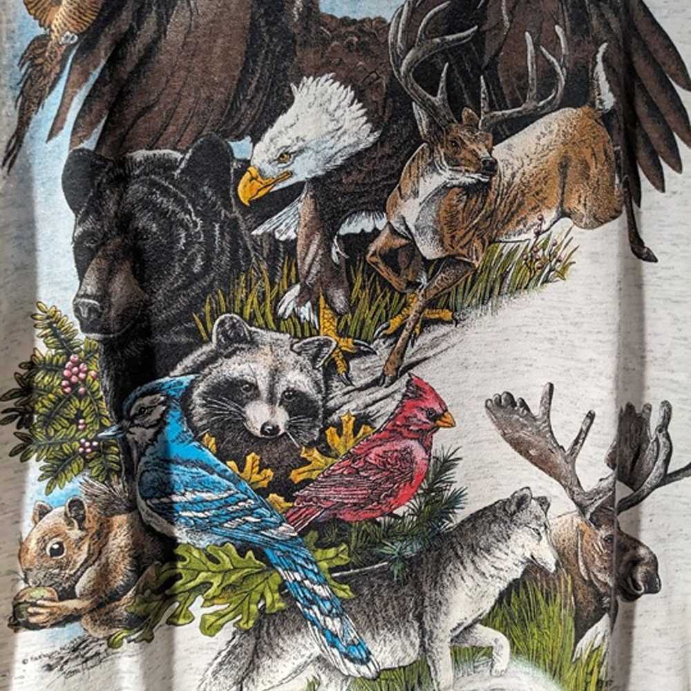 Vintage 1992 Animals Raccoon Bird Bear Animal Nat… - image 2