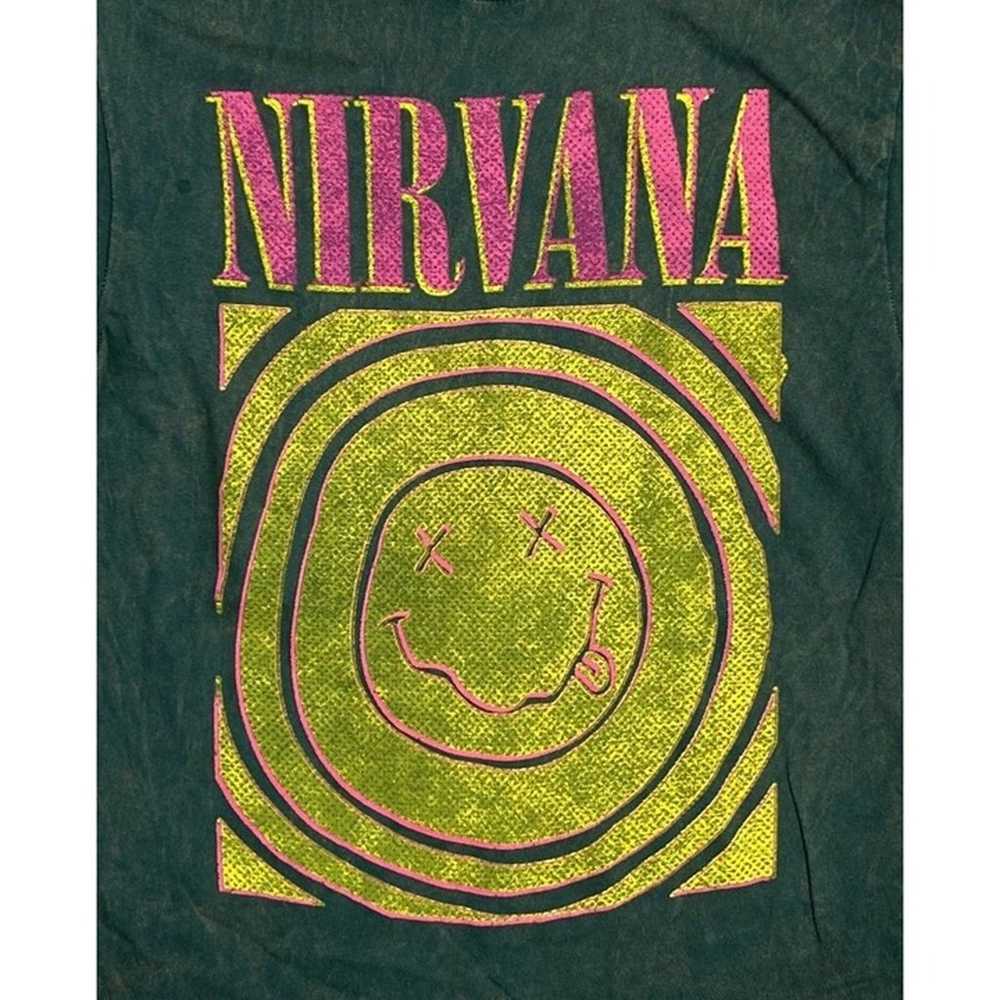 Nirvana Vintage Style Smile Back Short Sleeve Uni… - image 2