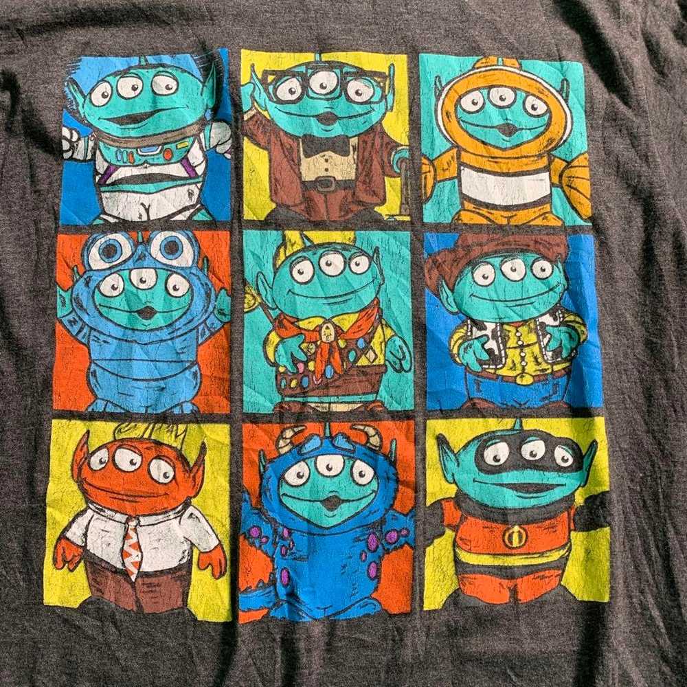 【Disney PIXAR】00s Little Green Men T-shirt Vintag… - image 5