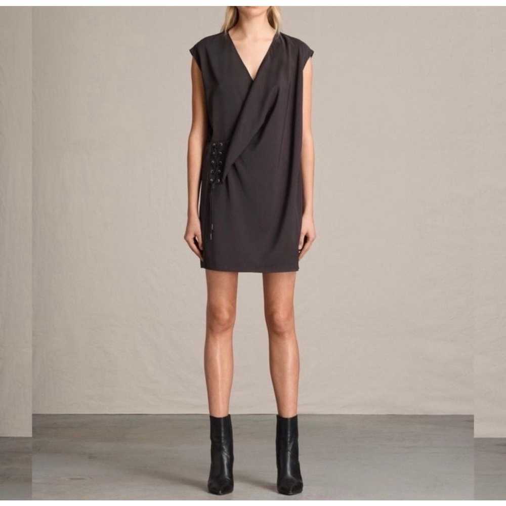 Allsaints AllSaints Aures Crepe Anthracite Dress … - image 7