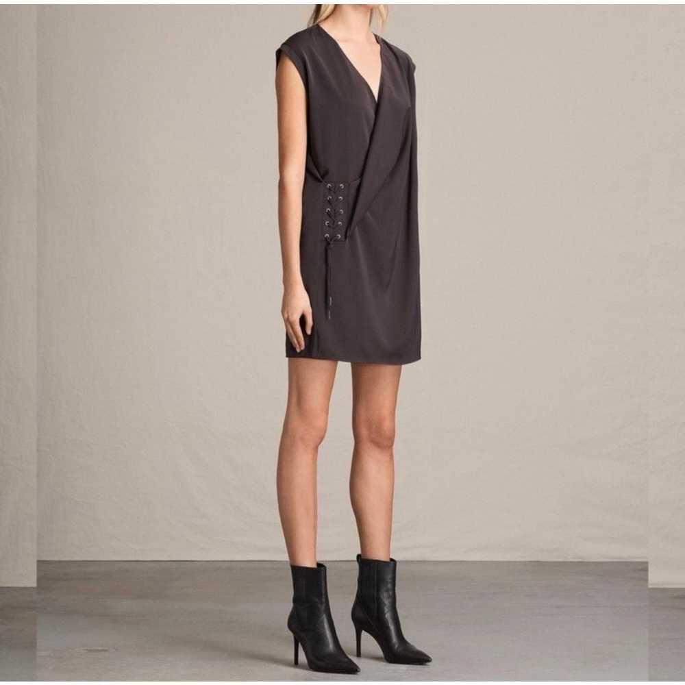 Allsaints AllSaints Aures Crepe Anthracite Dress … - image 8