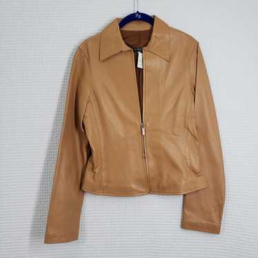 Vintage Dimagio Italy Leather Jacket Womens 4 Brow