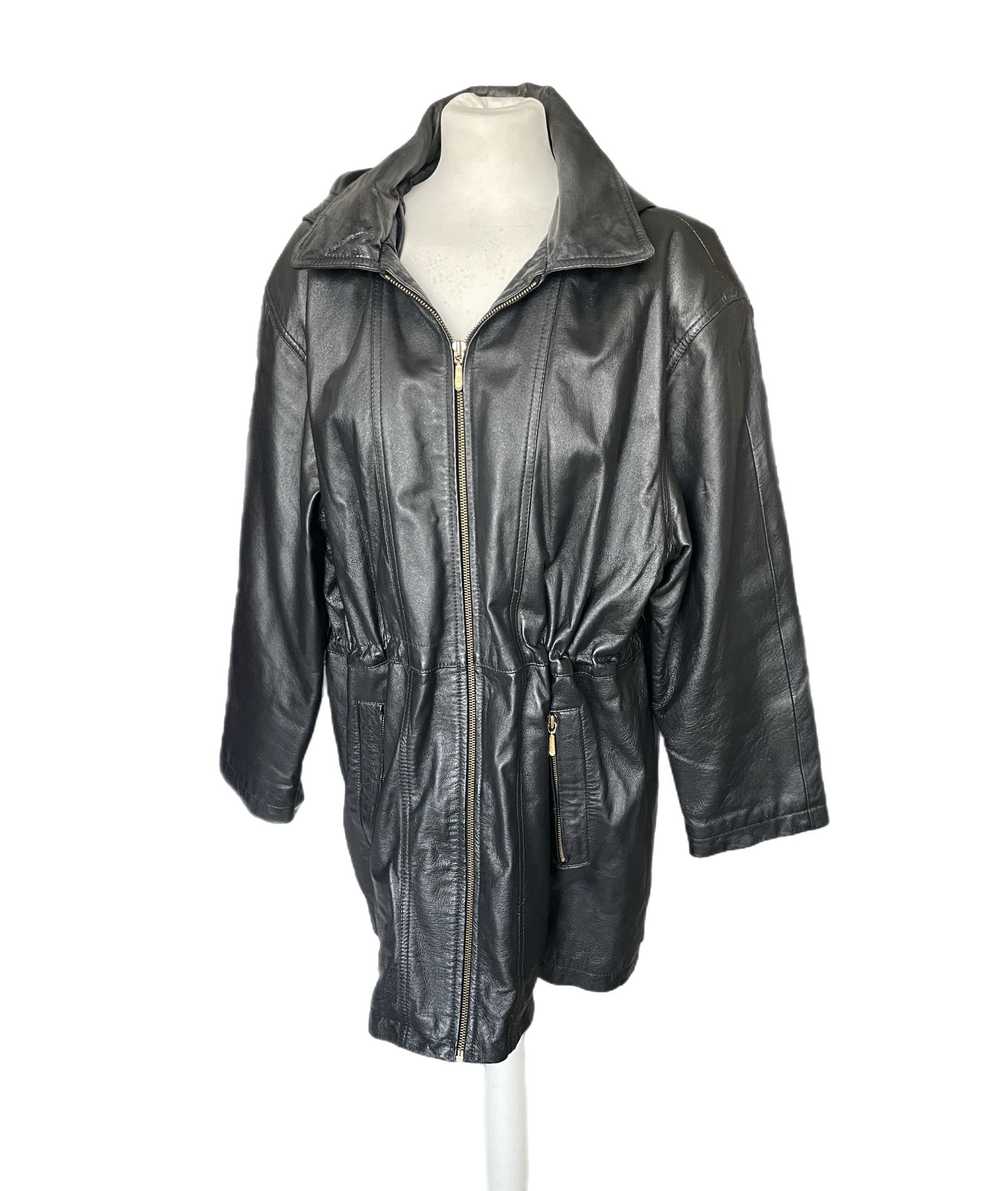 Other Women's Leather Jacket Avitano M Vintage Bl… - image 1