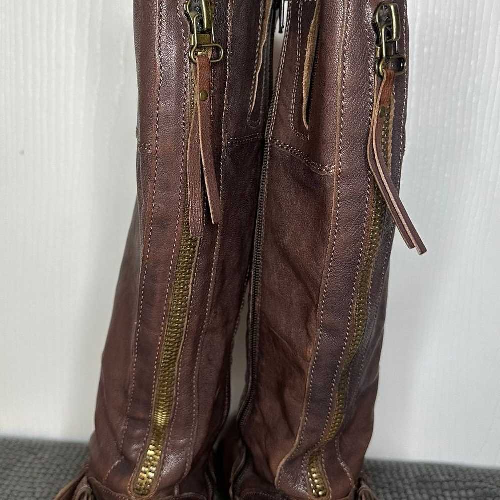 Naturalizer brown leather riding boots, wide shaf… - image 3